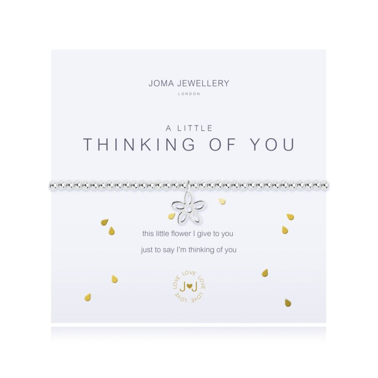 Joma Jewellery A Little Thinking Of You bracelet with delicate silver chain and charm, perfect for thoughtful gifting.