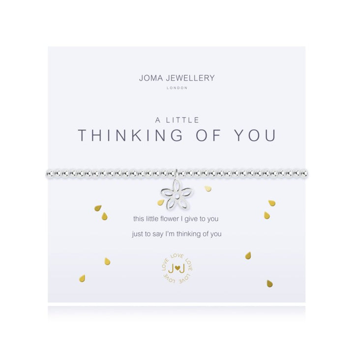 Joma Jewellery A Little Thinking Of You bracelet with delicate silver chain and charm, perfect for thoughtful gifting.