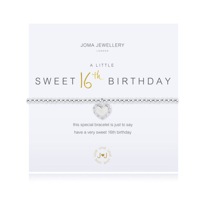 Joma Jewellery Little Happy Sweet 16th Birthday bracelet with silver charm and delicate design, perfect for special celebrations.