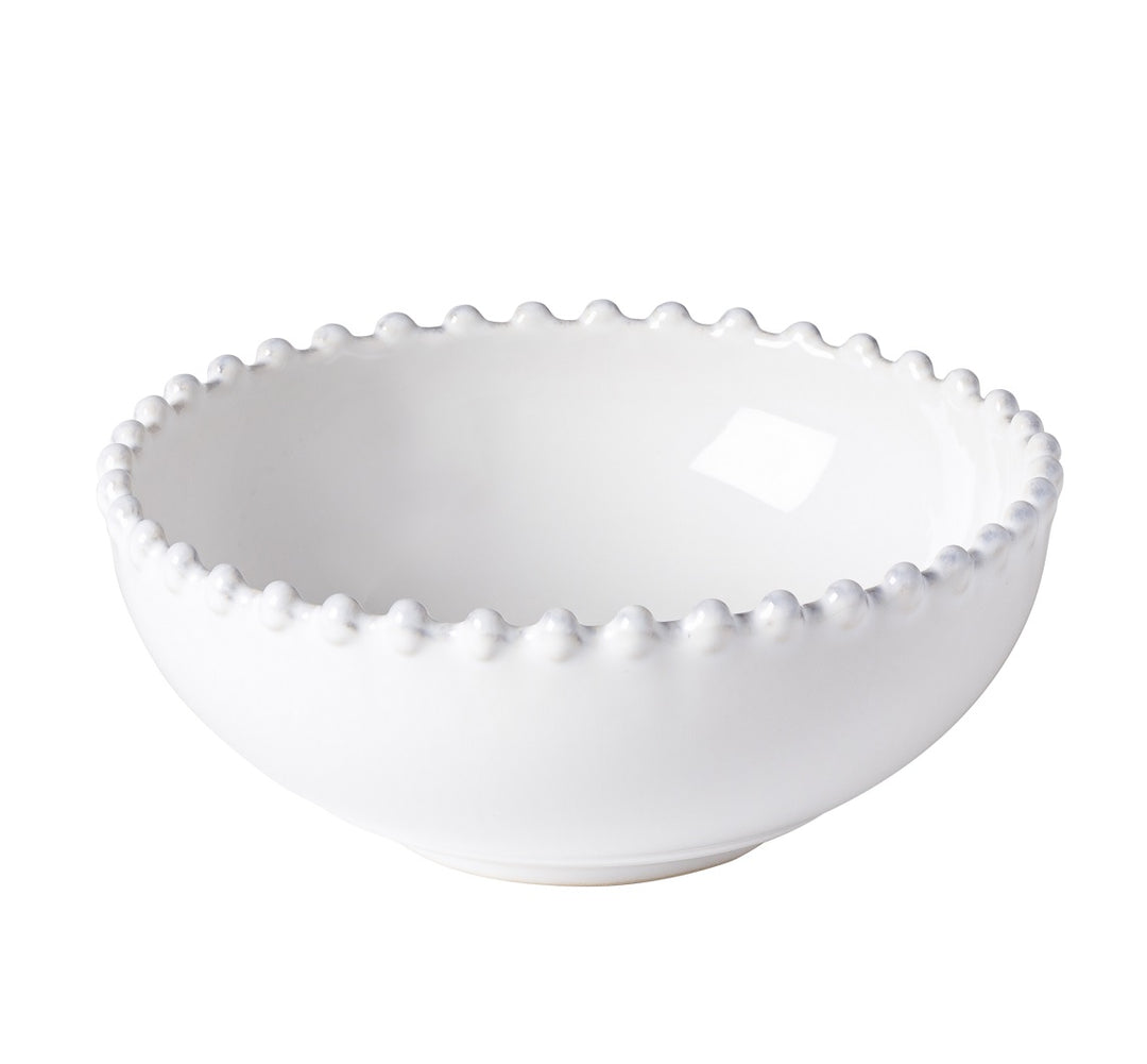 Pearl white ceramic bowl from My Gifts Trade by Cornucopia Worcester, featuring a smooth, glossy finish and elegant rounded shape.