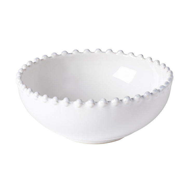 Pearl white ceramic bowl from My Gifts Trade by Cornucopia Worcester, featuring a smooth, glossy finish and elegant rounded shape.