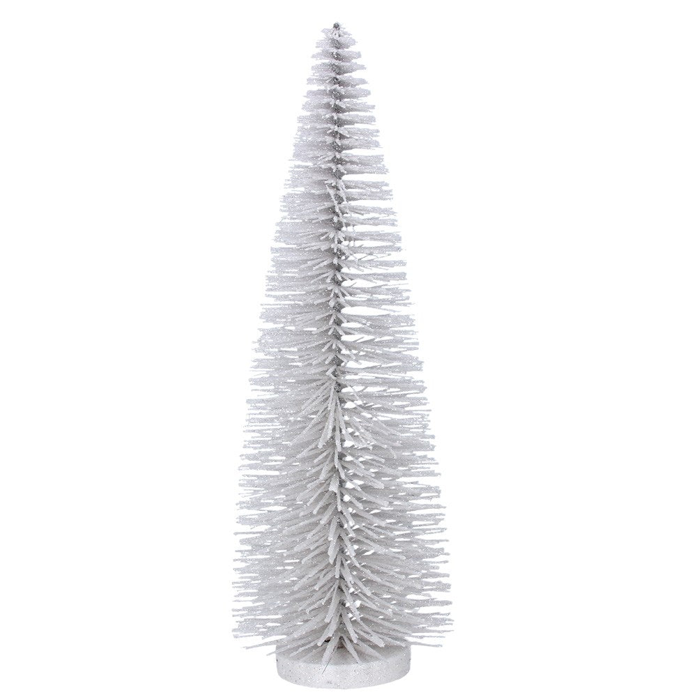 Large iridescent bristle tree ornament from Gisela Graham Christmas collection, featuring shimmering, colorful bristles for festive decor.