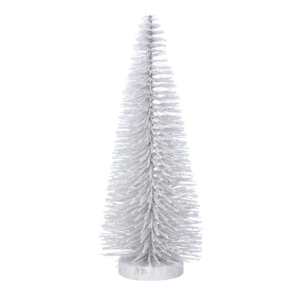 Small iridescent bristle tree ornament for Christmas by Gisela Graham, featuring shimmering bristle detailing.