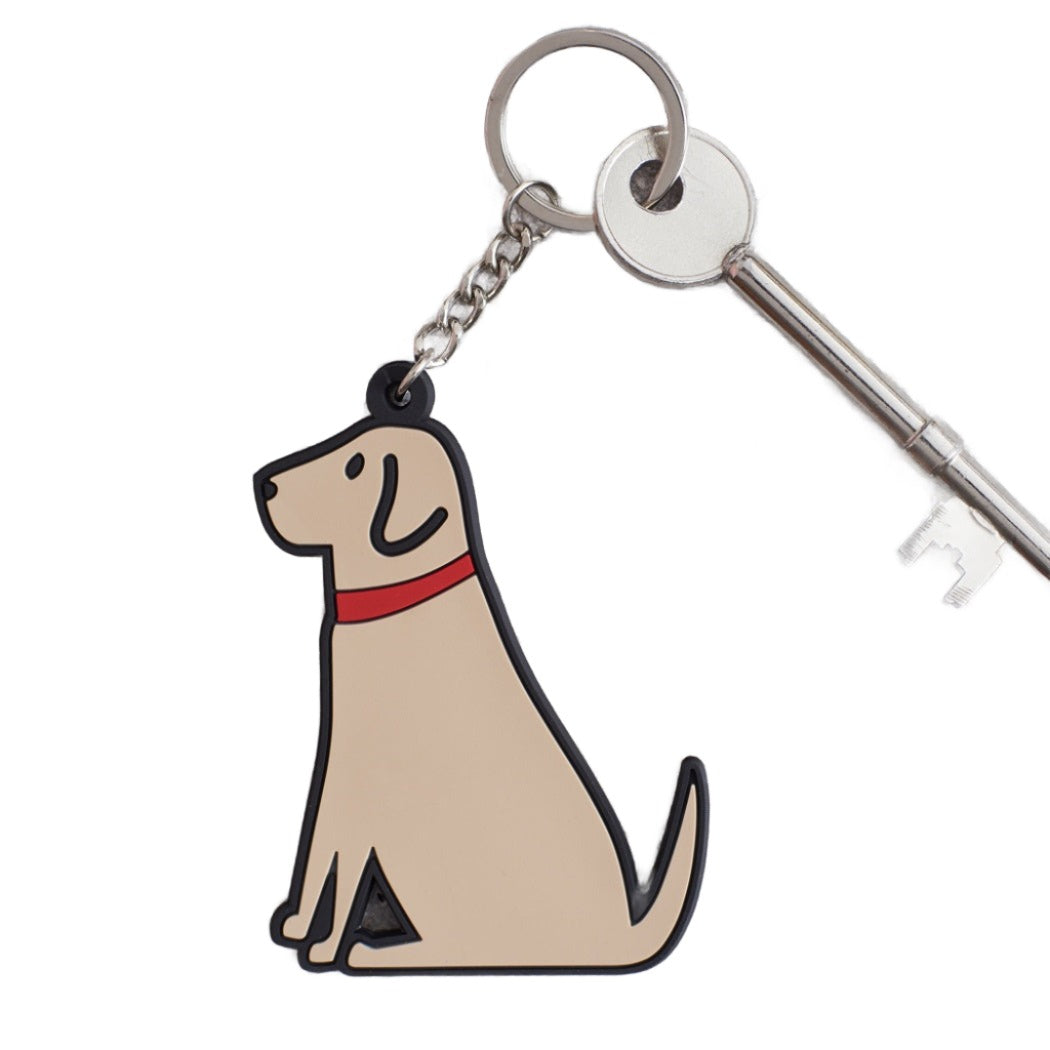 Yellow Labrador keyring from Sweet William by Cornucopia Worcester, featuring a detailed yellow Labrador dog charm.
