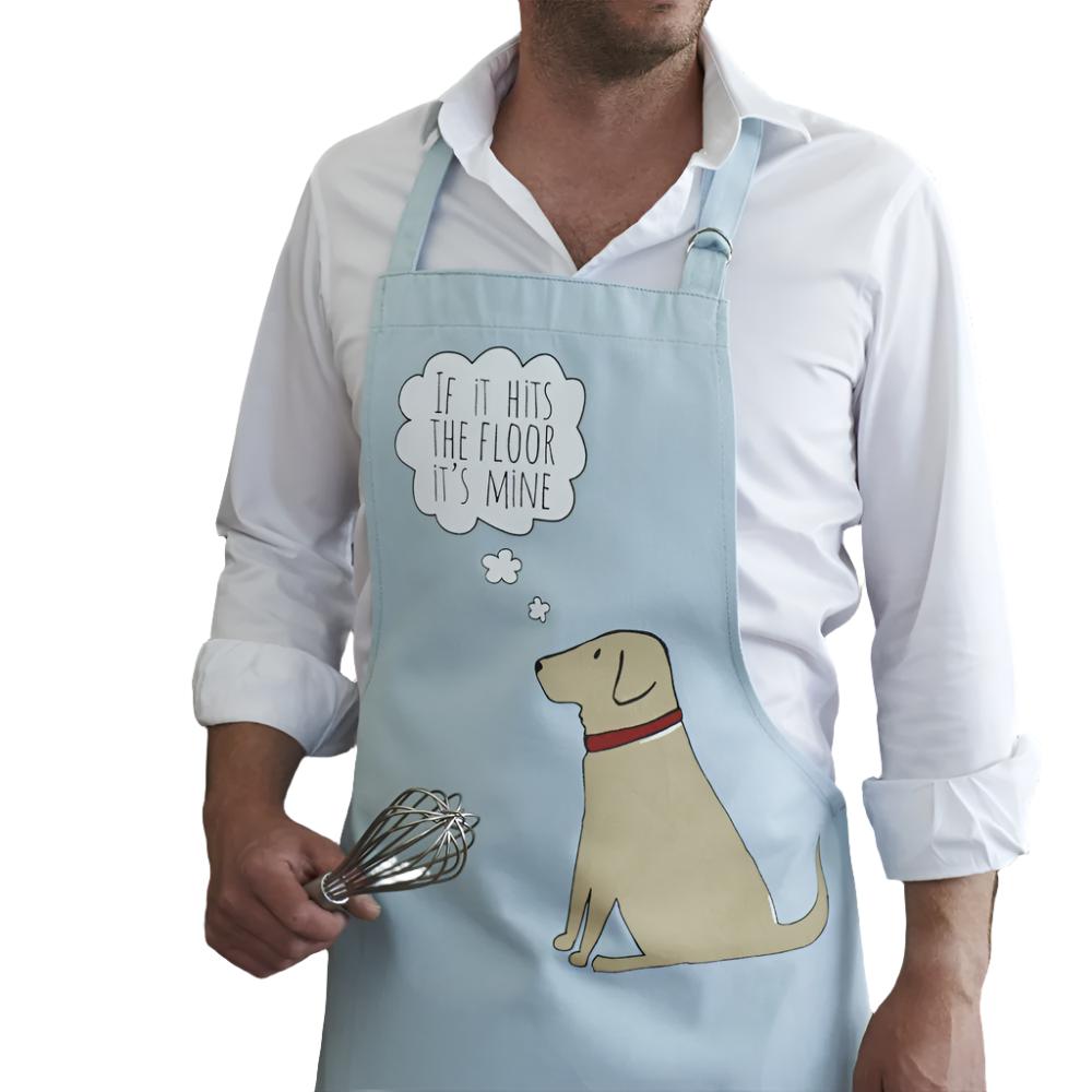 Sweet William yellow Labrador apron featuring a detailed Labrador design, ideal for dog lovers, by Cornucopia Home and Gift.