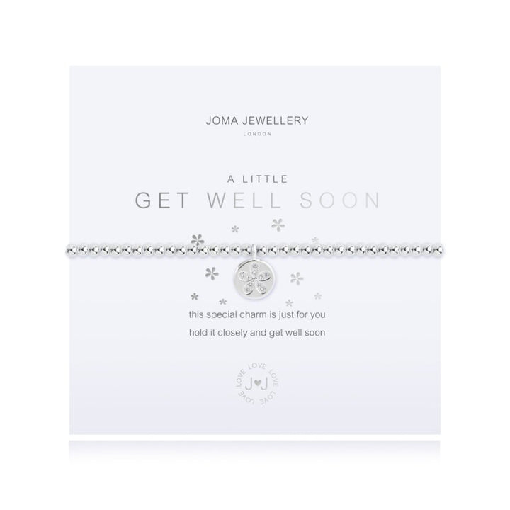 Joma Jewellery Little Get Well Soon bracelet featuring delicate charm and beads, perfect for showing care and support.