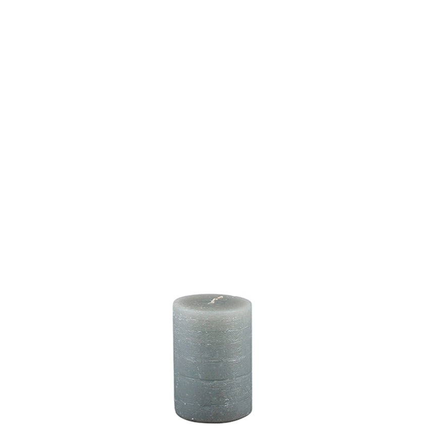 Broste Copenhagen Rainy Day pillar candle 7x10cm with a textured, rainy weather-inspired design, suitable for home decor.