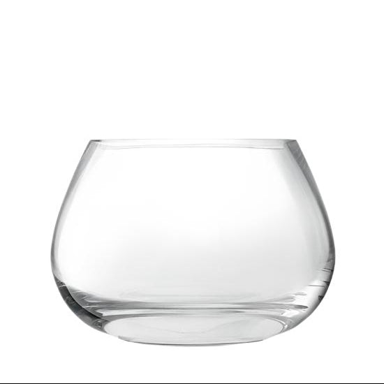 LSA International flower table arrangement vase, 11.5cm tall, with a clear glass design, shown with fresh flowers.