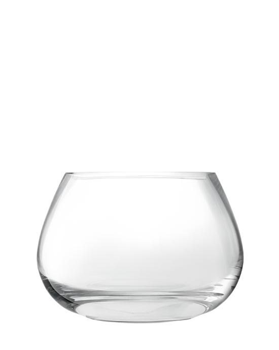 LSA International flower table arrangement vase, 11.5cm tall, with a clear glass design, shown with fresh flowers.