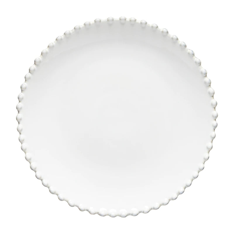 Pearl white salad plate from Cornucopia Worcester by My Gifts Trade, 22cm diameter, featuring a smooth, elegant ceramic design.