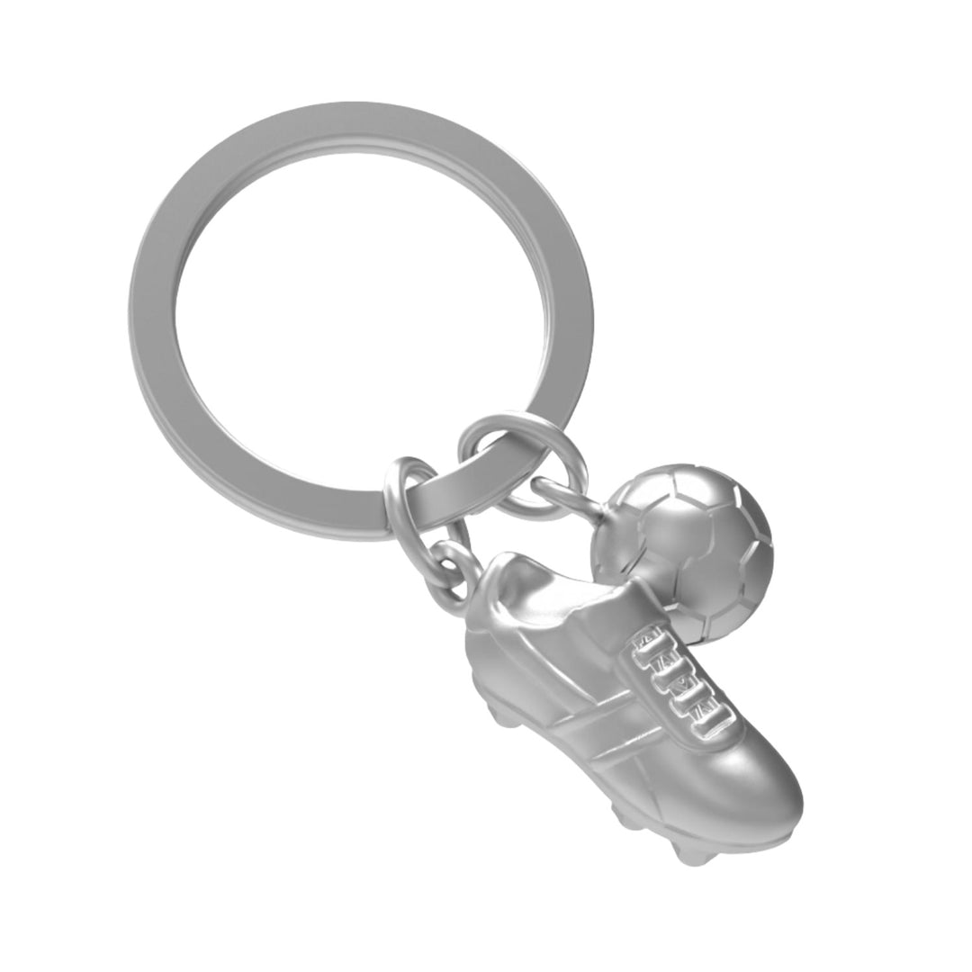 Oli Olsen football keyring with a small football charm, featuring the Cornucopia Worcester brand logo on the keyring.