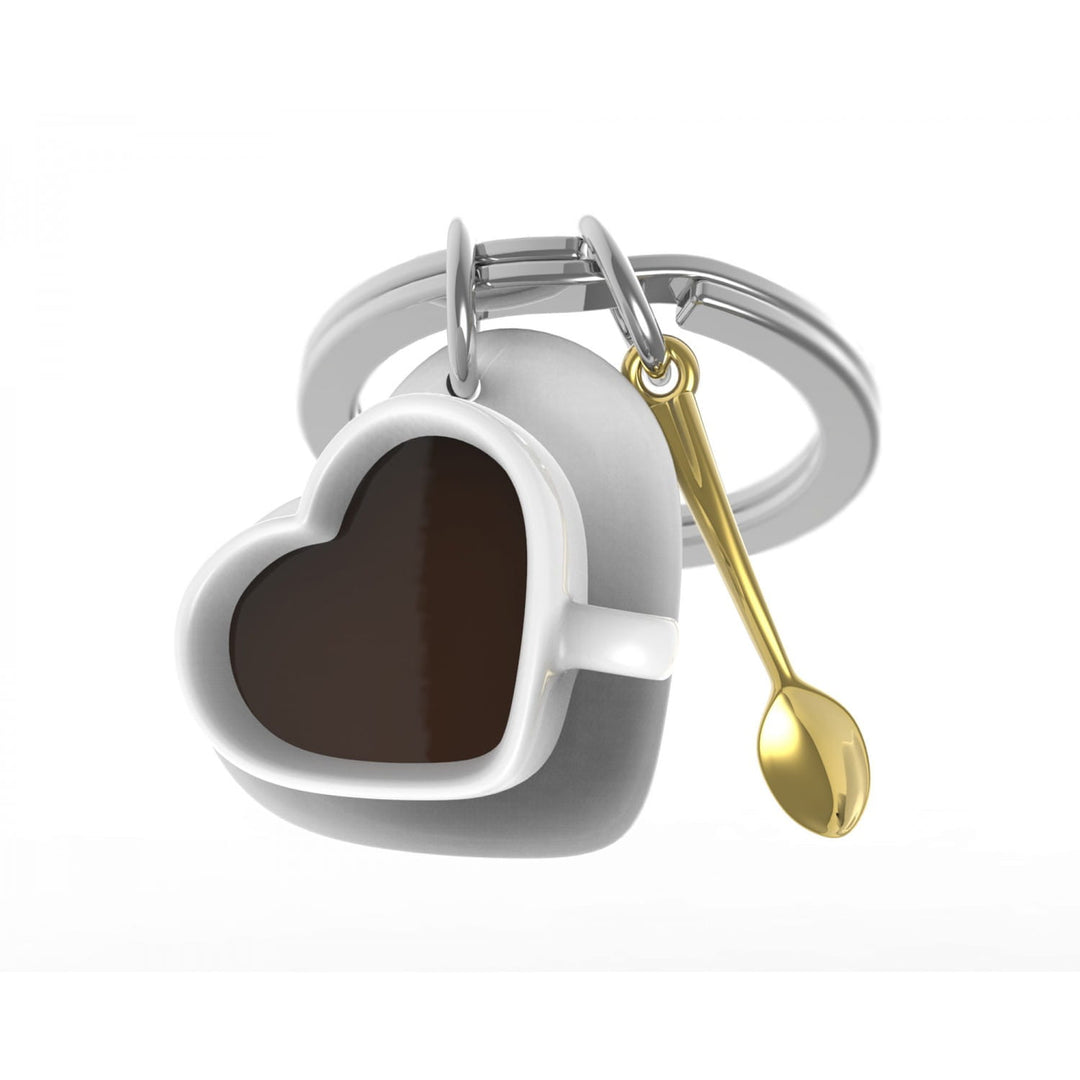 Oli Olsen Coffee Lover ceramic mug with coffee bean design, blue and white color, from Cornucopia Home and Gift.