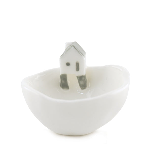 Small ceramic bowl from East of India Cabin collection by Cornucopia Home and Gift, featuring a rustic, handcrafted design.