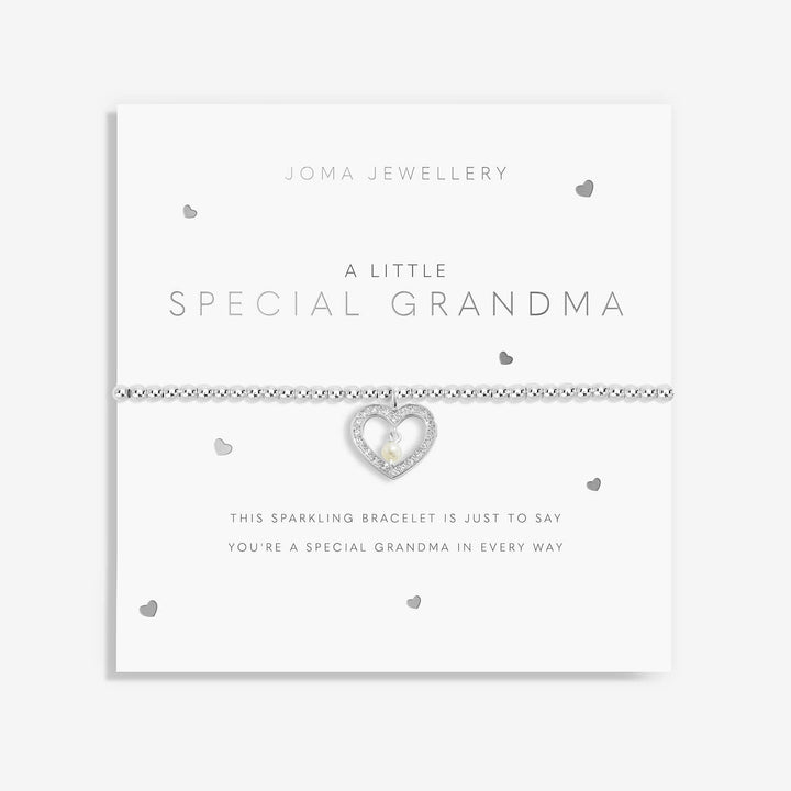 Silver Grandma bracelet by Joma Jewellery featuring delicate charm details, perfect for gifting and sentimental wear.