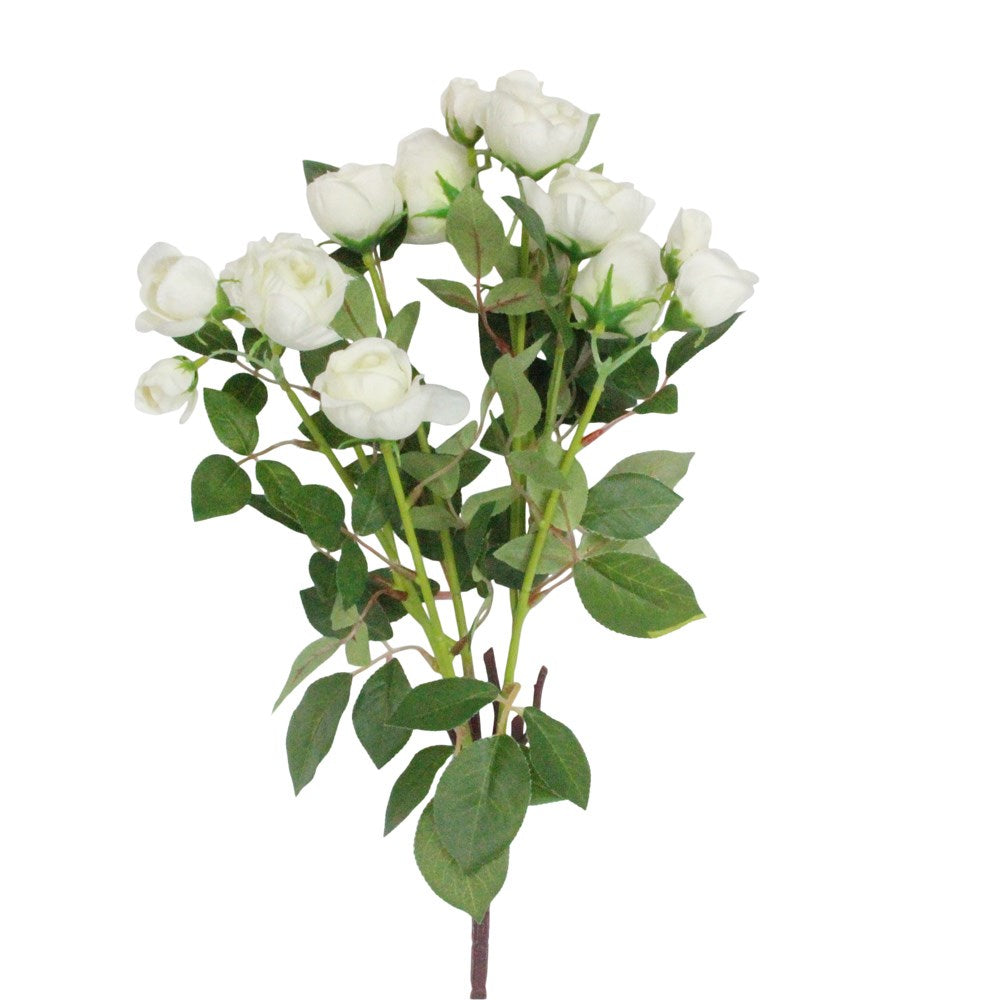 Gisela Graham White Rose Bunch Faux Flowers