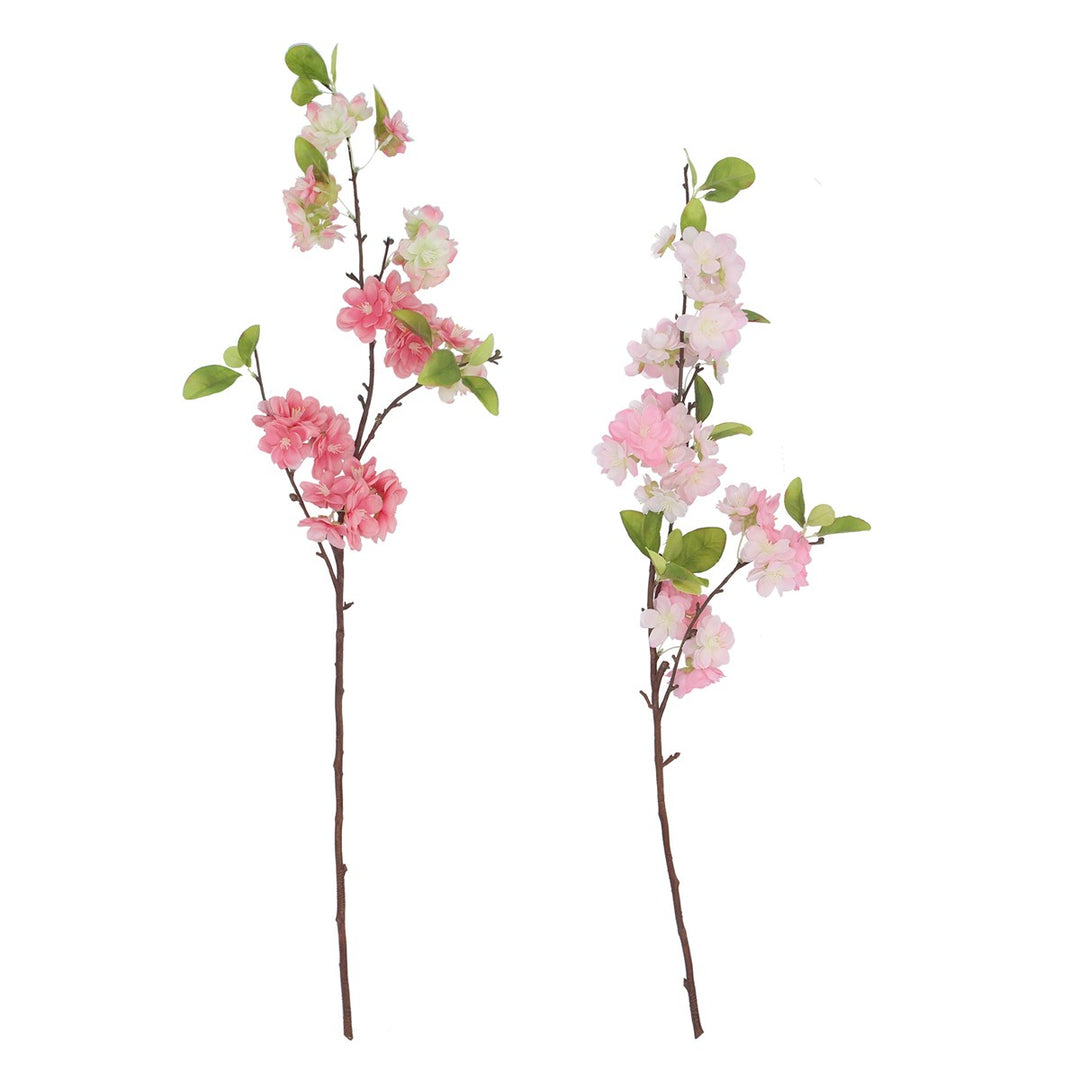Gisela Graham Easter Cherry Blossom Spray in two assorted designs, featuring delicate pink cherry blossoms for spring decor.