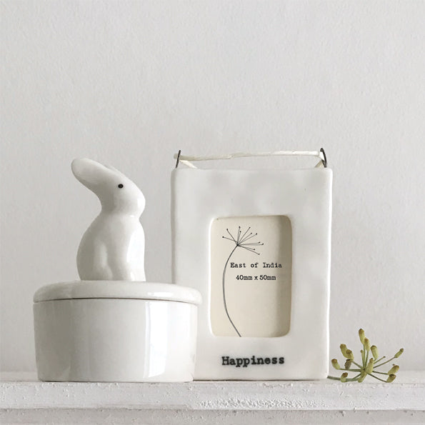Mini hanging photo frame from East of India by Cornucopia Home and Gift, featuring a charming design for displaying small photos.