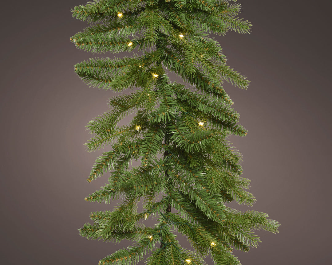 Cornucopia Worcester Allison Micro LED Garland by KAEMINGK with small glowing LED lights on a flexible wire for holiday decor.