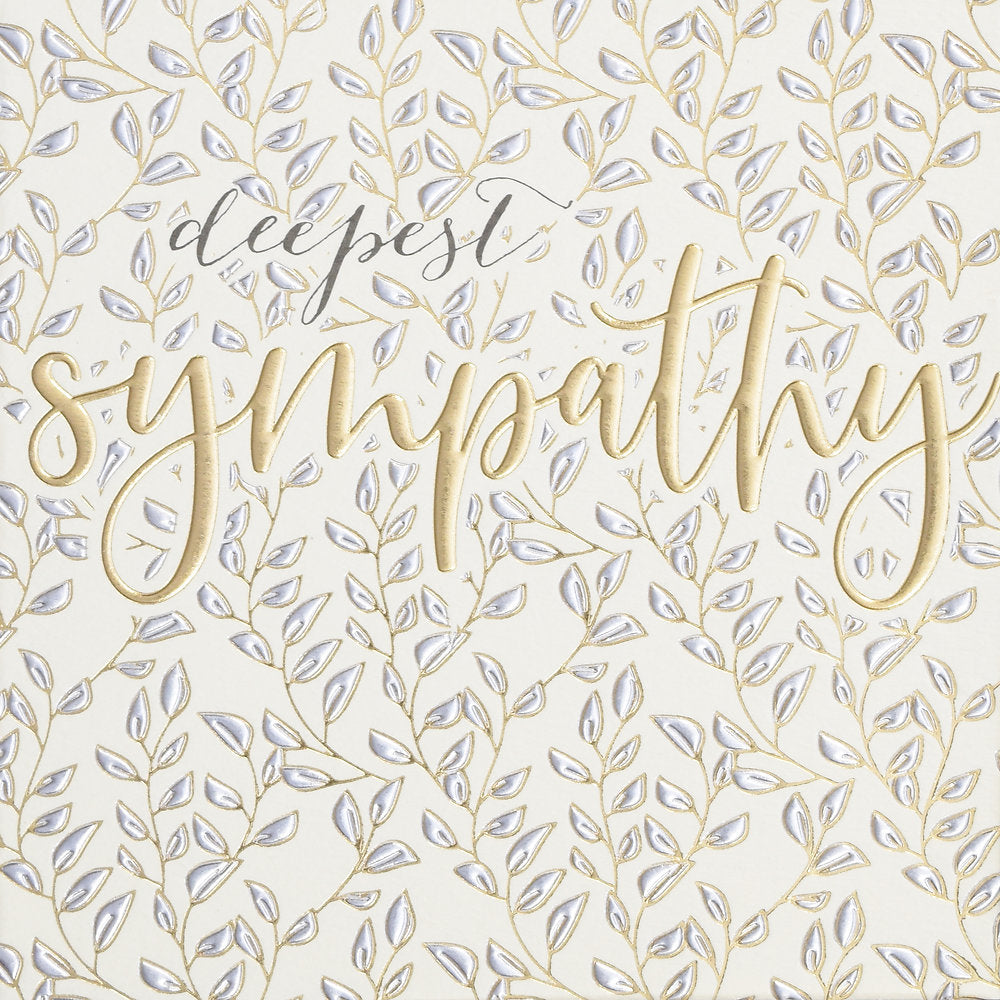 Deepest Sympathy Vine floral artwork by Wendy Jones-Blackett, featuring elegant, muted tones for heartfelt condolence messages.