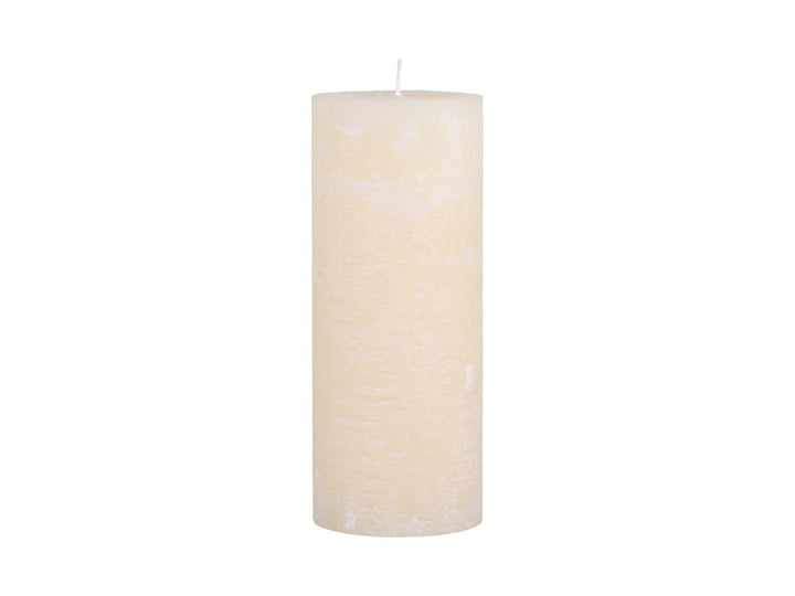Chic Antique cream pillar candle with 150-hour burn time, shown in a classic design perfect for home decor.