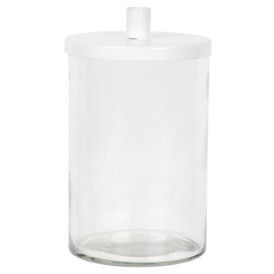 IB Laursen metal candle holder with taper candle and lid, featuring a rustic design from Cornucopia Home and Gift.