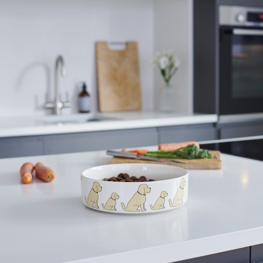 Large Apricot Cockapoo dog bowl from Sweet William by Cornucopia Home and Gift, featuring a colorful, decorative design.