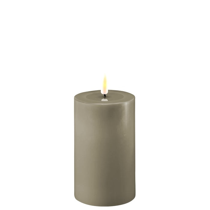 Sand LED candle by Cornucopia Worcester, deluxe home art piece, 7.5 cm height and 12.5 cm width with warm ambient glow