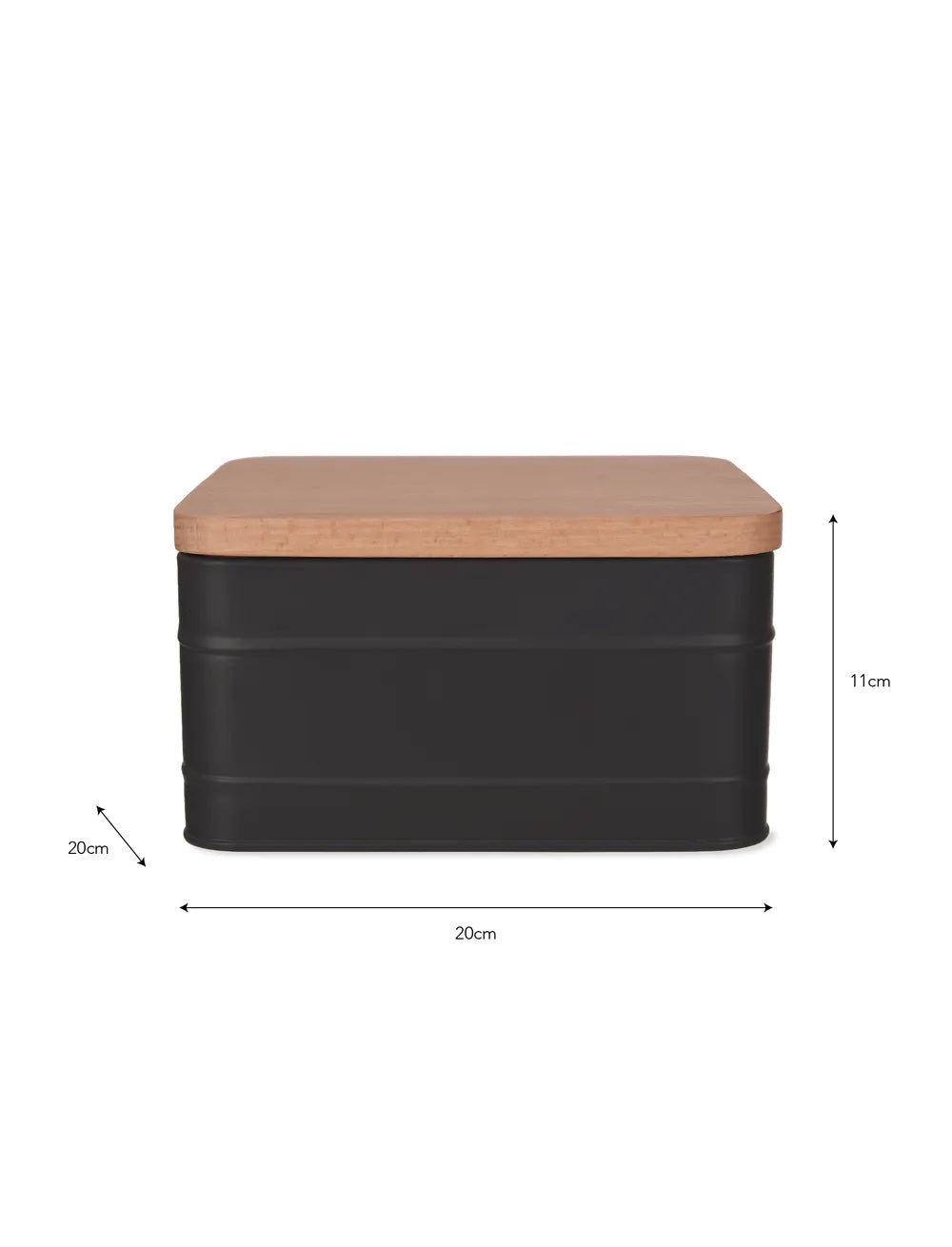 Charcoal Borough Cake Tin by Garden Trading, featuring a sleek metal design with a lid, ideal for storing baked goods.