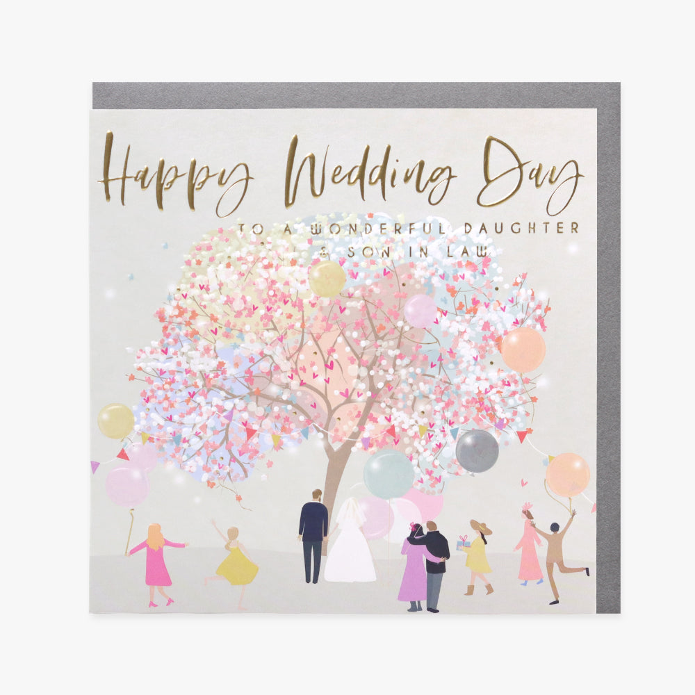 Belly button wedding daughter and son-in-law card by Cornucopia Home and Gift featuring a heartfelt design.