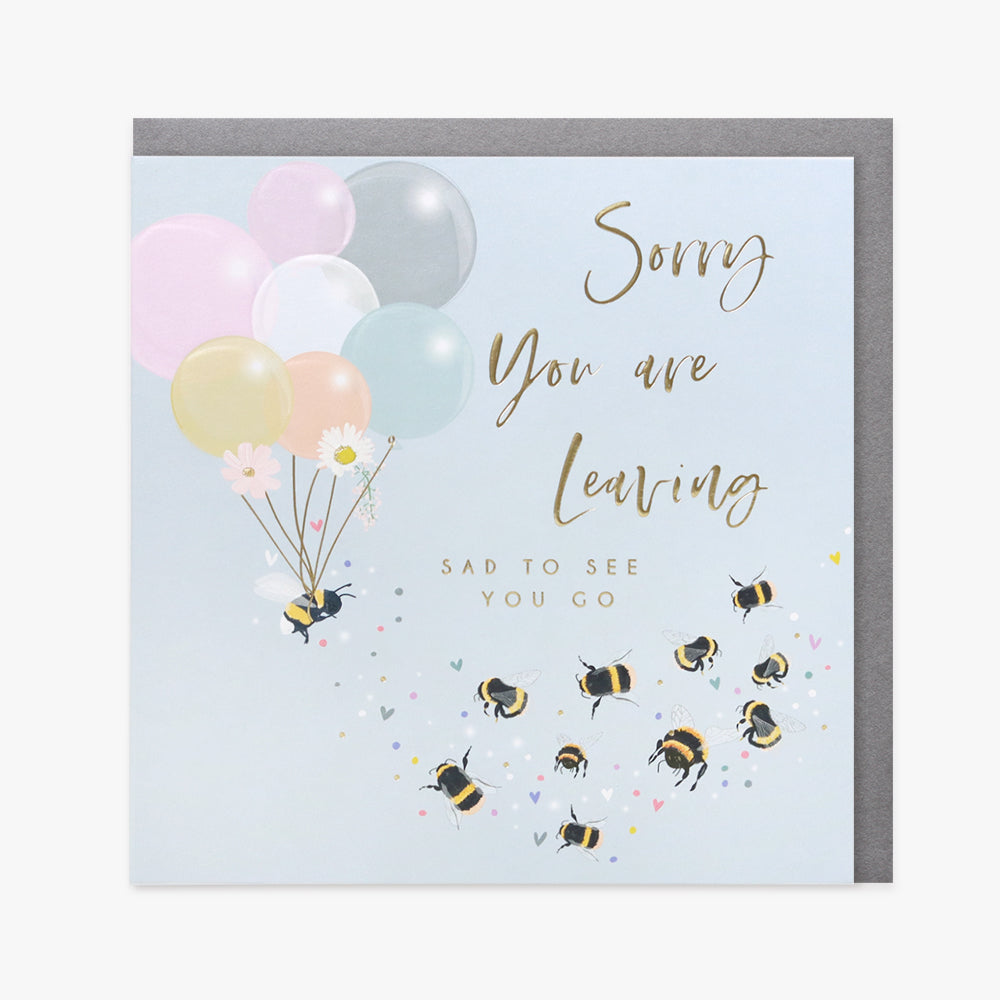 Belly button-shaped "Sorry You Are Leaving" card by Cornucopia Worcester, featuring playful design and message.