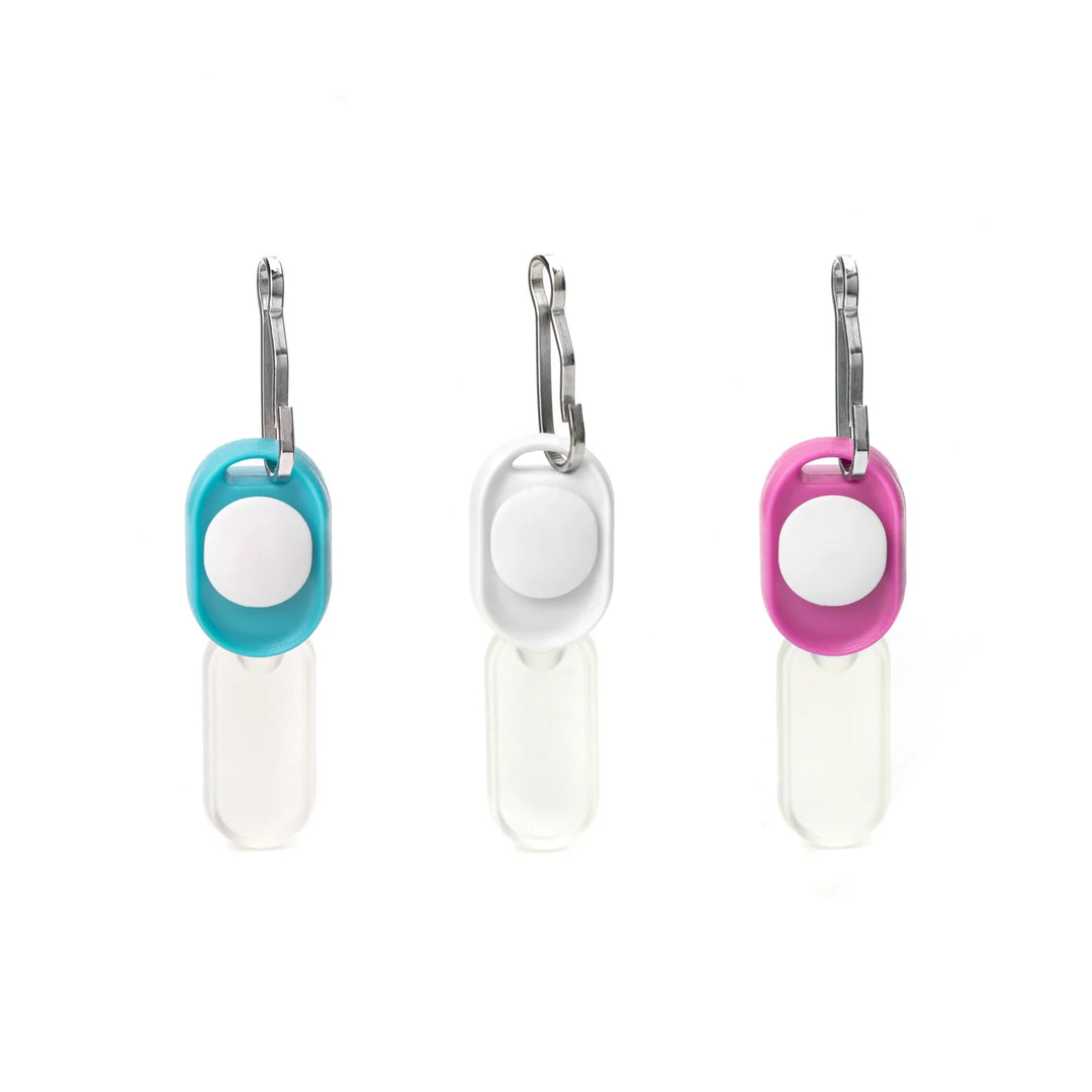 Kikkerland Zipper LED Light in assorted colors, front view showing zipper design with built-in LED illumination.