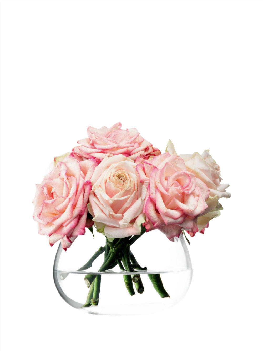 LSA International flower table arrangement vase by Cornucopia Worcester, 11.5cm tall, with colorful flowers in a modern glass design.