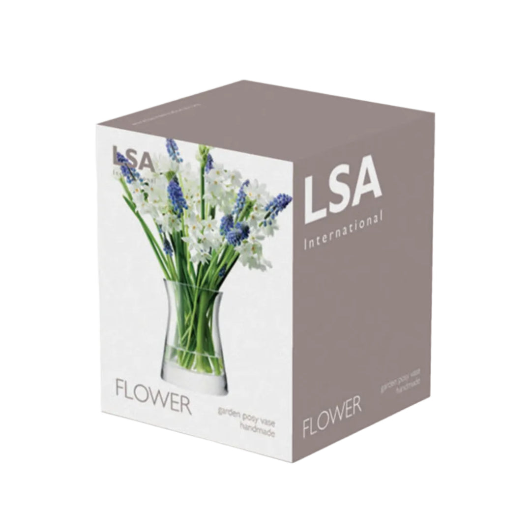 Flower Garden Posy Vase H13cm Clear