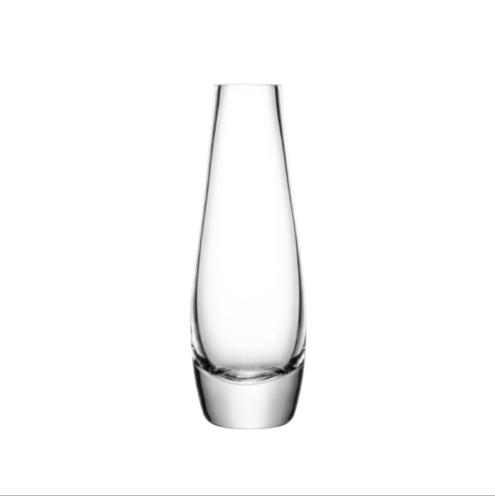 Clear flower single stem vase by LSA International, 17cm tall, with a sleek, transparent glass design.