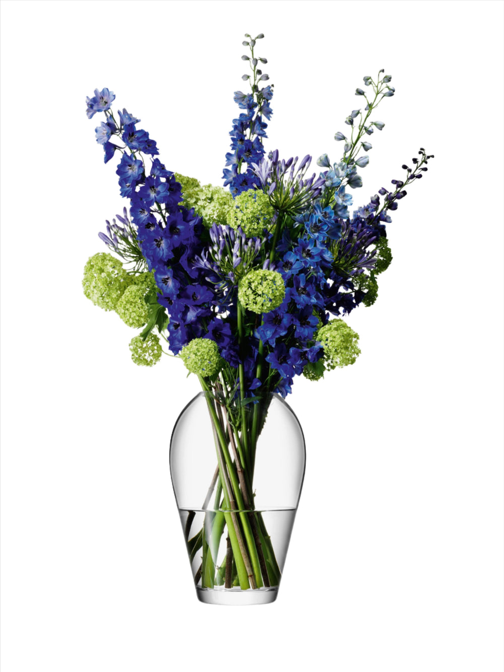 LSA International Flower Grand Bouquet Vase by Cornucopia Worcester, clear glass with elegant design for floral arrangements