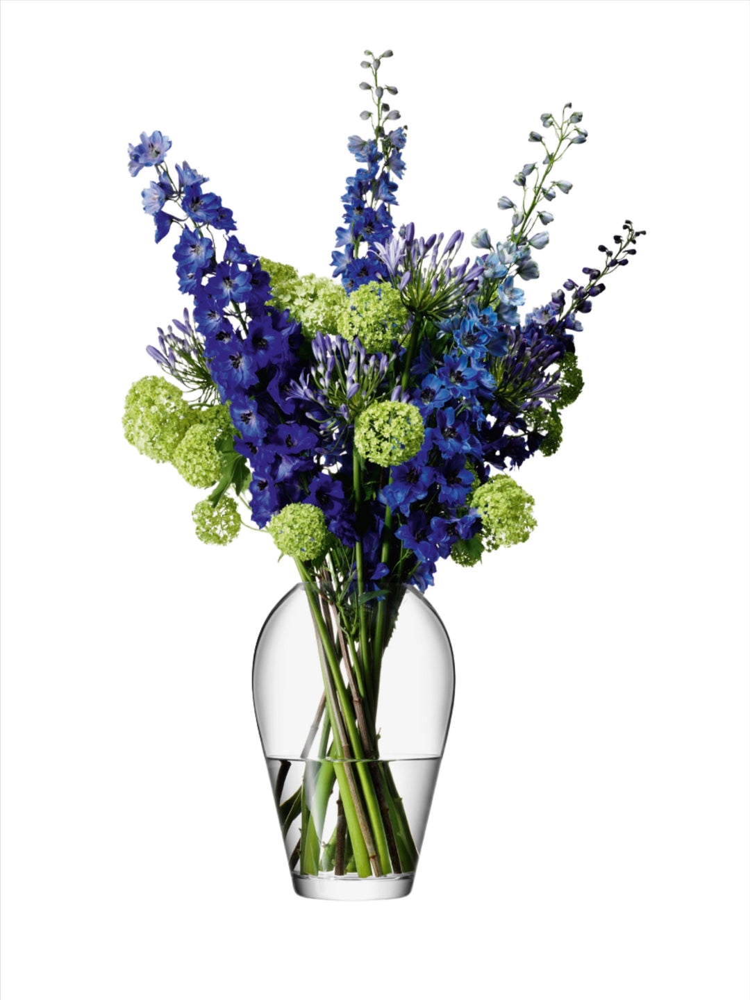 LSA International Flower Grand Bouquet Vase by Cornucopia Worcester, clear glass with elegant design for floral arrangements