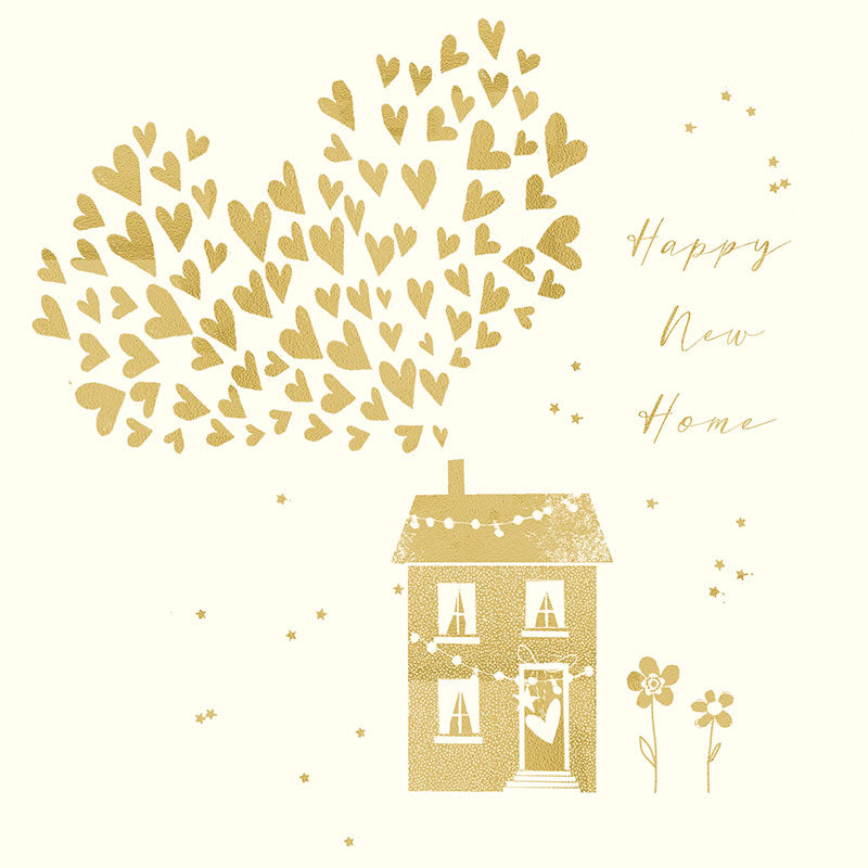Hammond Gower Happy New Home card by Cornucopia Worcester featuring colorful floral design and heartfelt greeting.