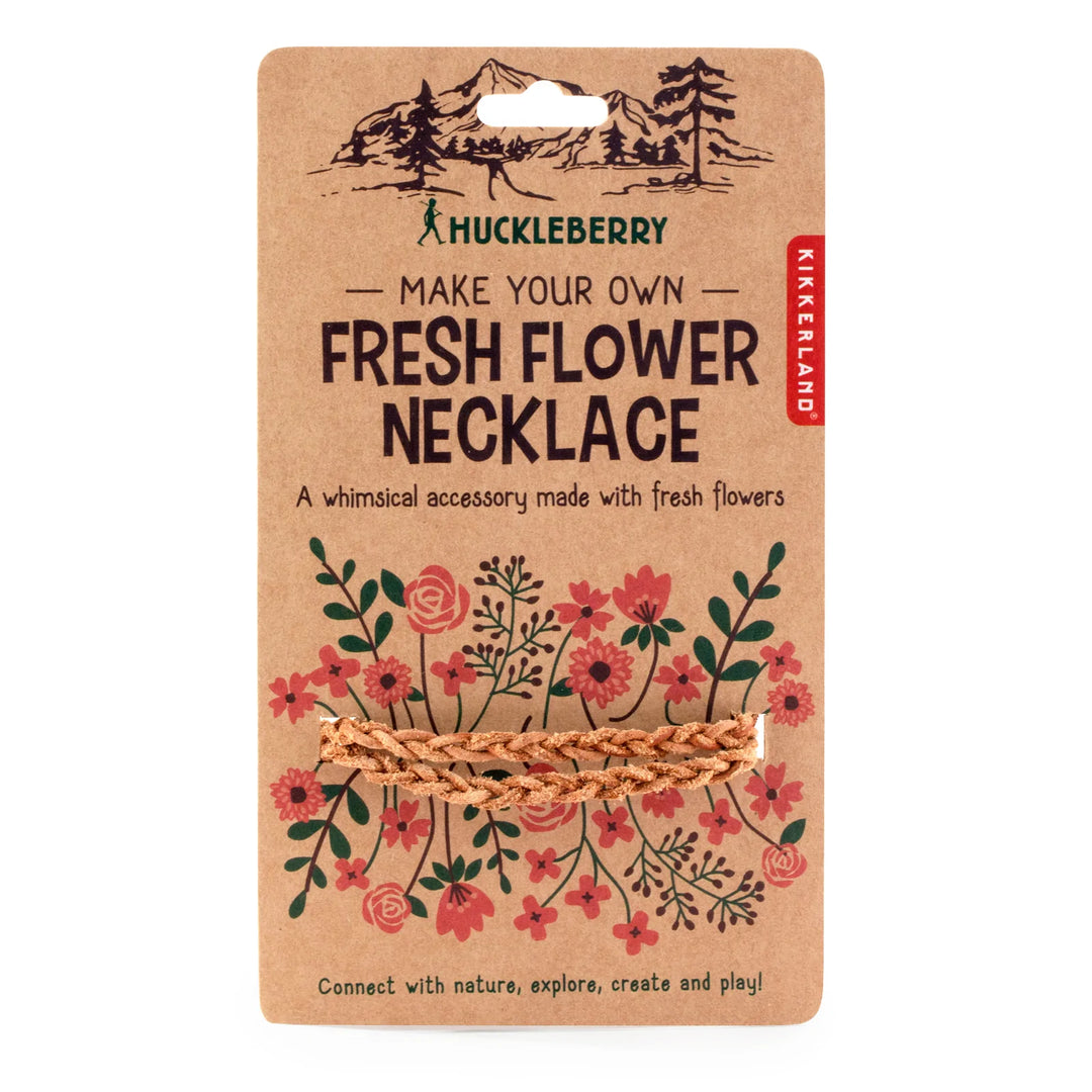 Kikkerland Huckleberry Fresh Flower necklace by Cornucopia Worcester, featuring a delicate floral pendant on a chain.