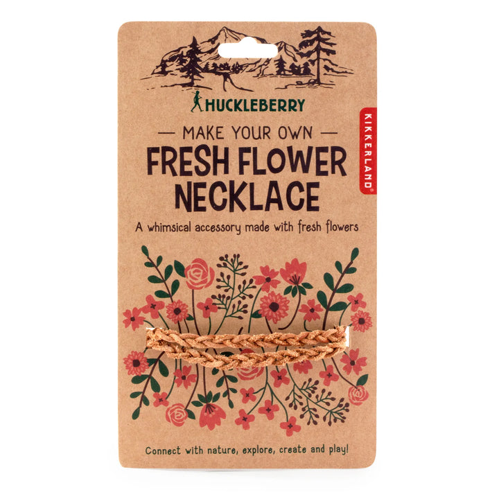 Kikkerland Huckleberry Fresh Flower necklace by Cornucopia Worcester, featuring a delicate floral pendant on a chain.