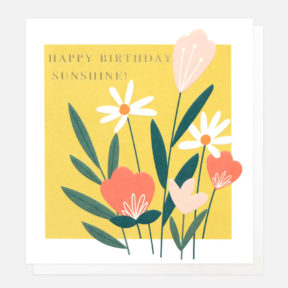 Caroline Gardner birthday card with colorful floral design and playful font, perfect for celebrating special occasions.