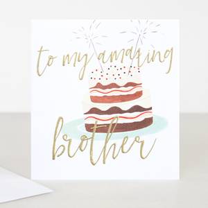 Brother birthday card by Caroline Gardner featuring colorful floral design, from Cornucopia Worcester.