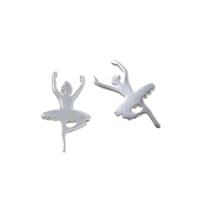 Sterling silver dancer stud earrings from POM Jewellery by Cornucopia Home and Gift, featuring a sleek, elegant design.