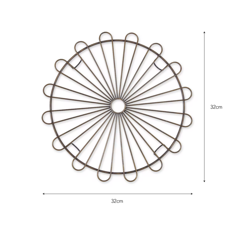 Garden Trading Brompton Cake Rack in antique brass, stylish and functional kitchen or garden storage accessory.
