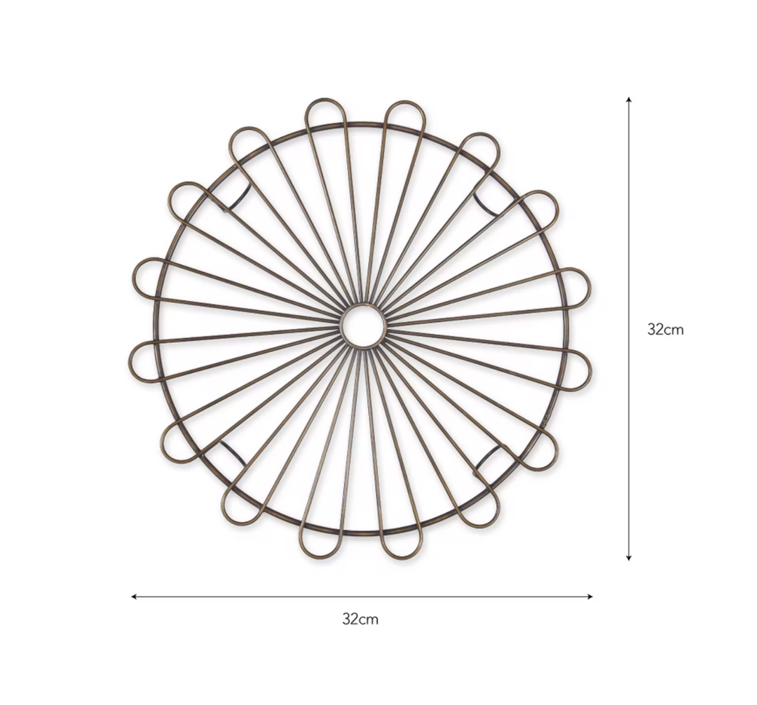 Garden Trading Brompton Cake Rack in antique brass, stylish and functional kitchen or garden storage accessory.