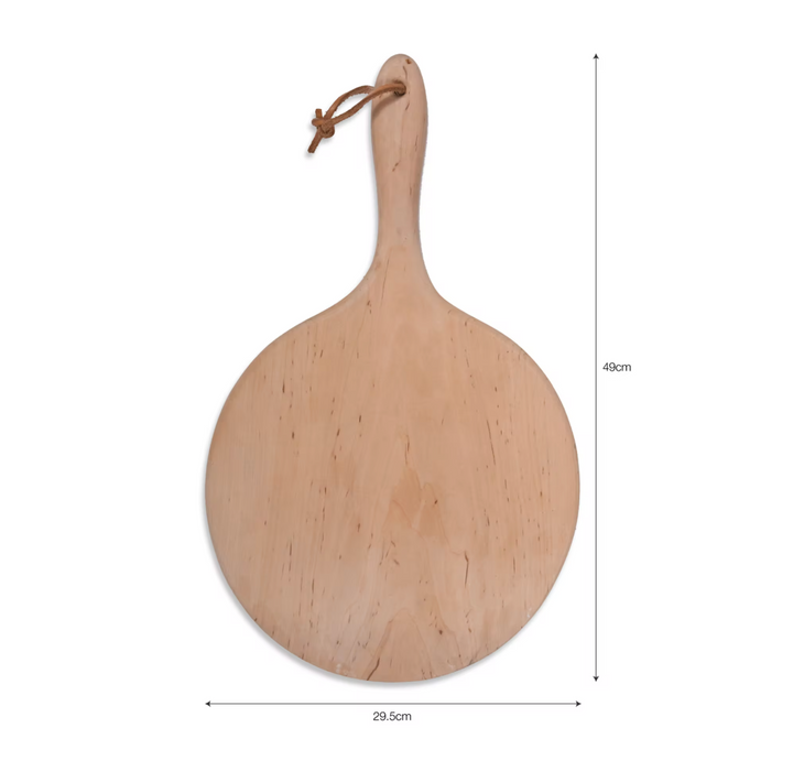Garden Trading wooden pizza paddle made of alder wood, used for serving or transferring pizza, by Cornucopia Home and Gift.
