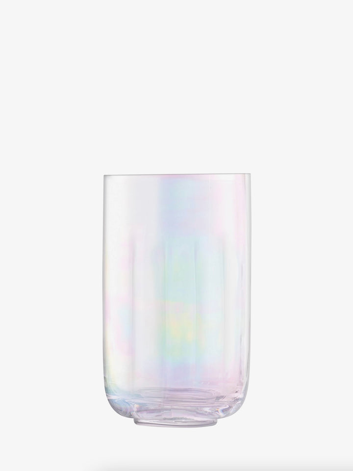 LSA International Pearl Lantern Vase, 18.5cm, with a delicate pearl finish and elegant design, perfect for decorative floral arrangements.