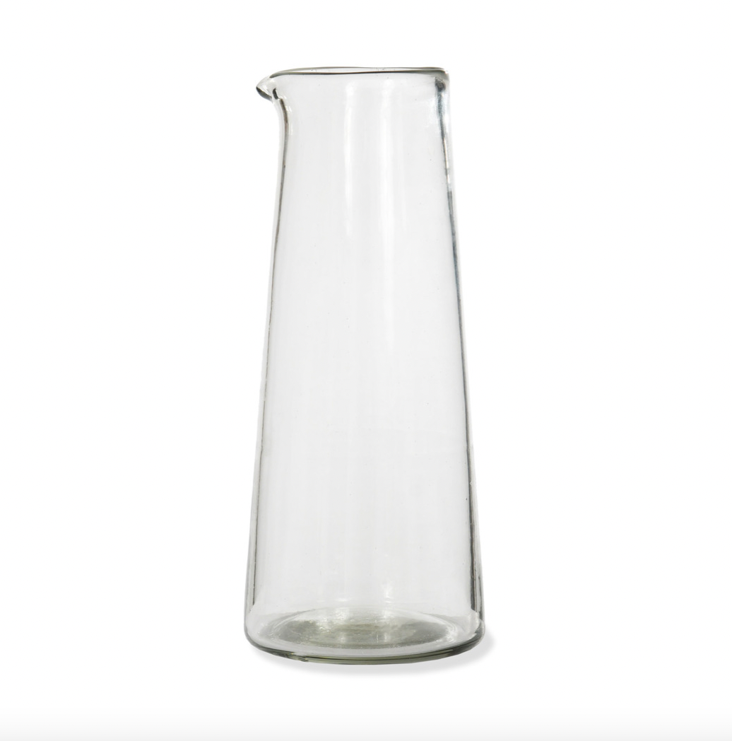 Small glass meze wine carafe by Garden Trading, featuring clear, elegant design ideal for serving wine or mezze drinks.