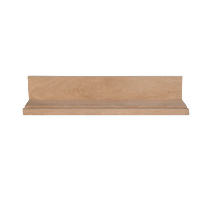 Small Hambledon Picture Shelf by Garden Trading, featuring a rustic wooden wall shelf with hooks for displaying photos or decor.