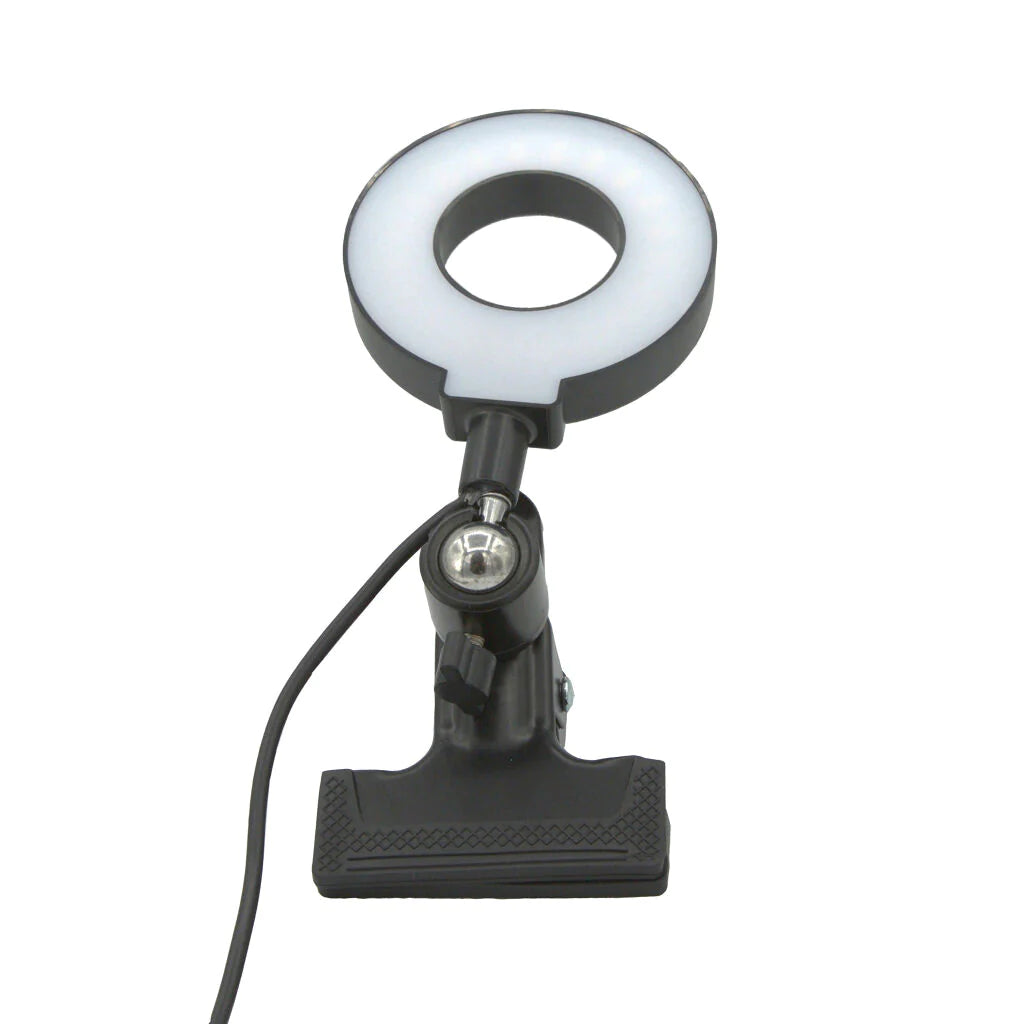 Kikkerland Selfie Ring Light from Cornucopia Home and Gift, showing a compact white LED ring light on a neutral background.