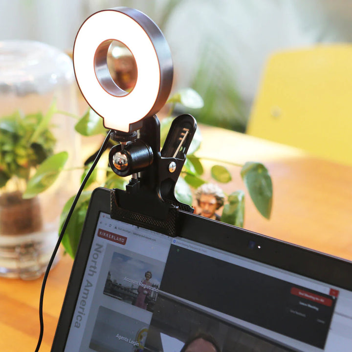 Kikkerland Selfie Ring Light by Cornucopia Home and Gift, bright LED ring light with adjustable brightness for perfect selfies